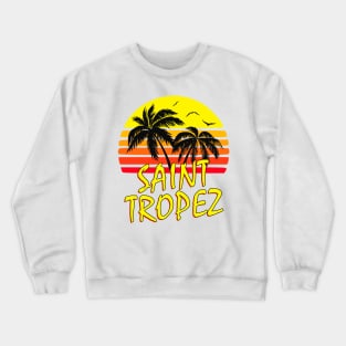 Saint Tropez Retro Sunset Crewneck Sweatshirt